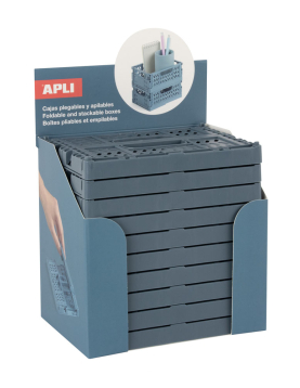 Caixas Desmontáveis Apli Azul Royal Expositor 10un