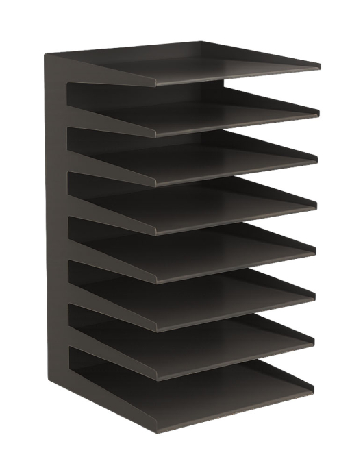 Conjunto 8 Tabuleiros Metálicos Preto
