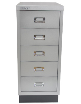 Móvel Metal 673x279x429 com 5 Gavetas Silver