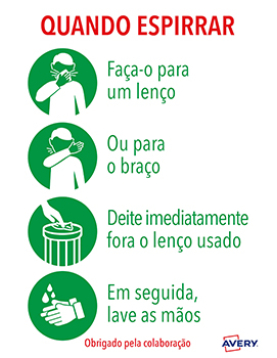 Sinalética Quando Espirrar Adesivo A4 2un