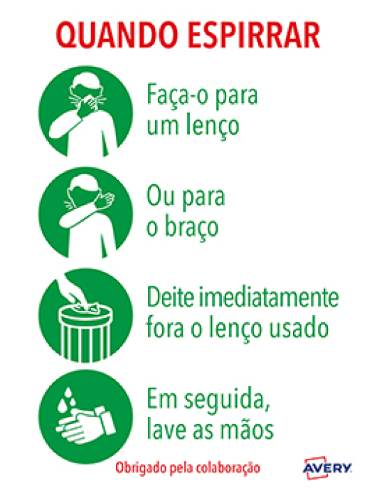 Sinalética Quando Espirrar Adesivo A4 2un