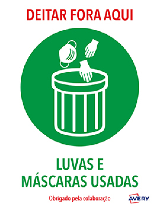 Sinalética Deitar Fora Aqui Adesivo A4 2un