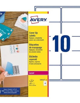 Etiquetas Ocultar 099,1x057mm 25Fls Avery 250un