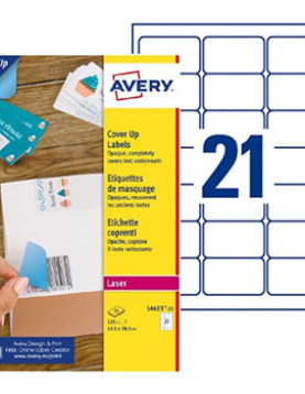 Etiquetas Ocultar 063,5x038,1mm 25Fls Avery 525un