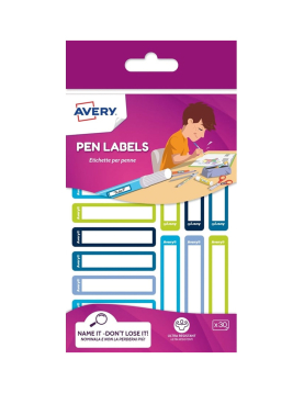 Etiquetas para CANETAS 50x10mm Avery 2 Folhas 30un