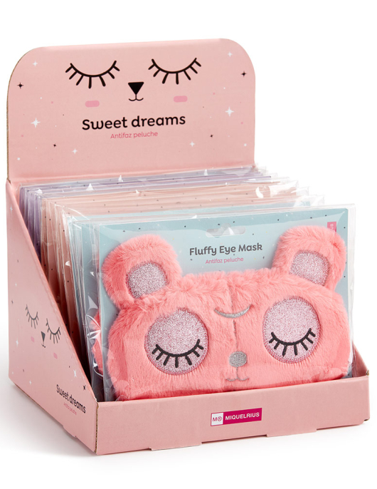 Máscara para Dormir Peluche Sweet Dreams Expositor 12un