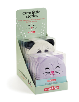 Bloco Espiral 160x160mm Peluche Panda/Hamster Expositor 8un