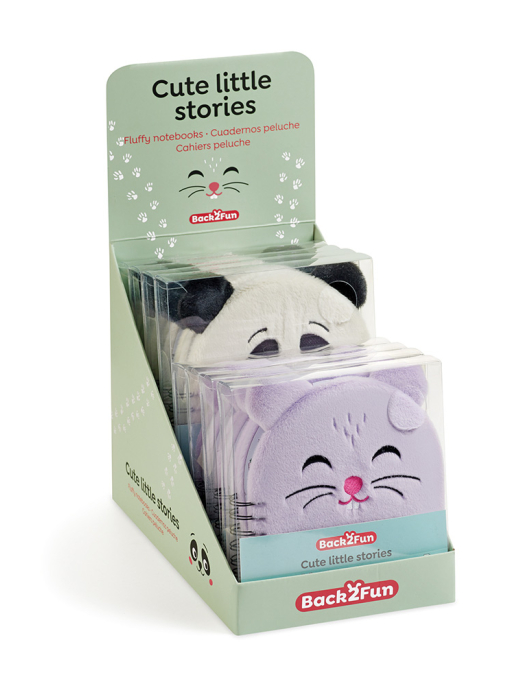 Bloco Espiral 160x160mm Peluche Panda/Hamster Expositor 8un