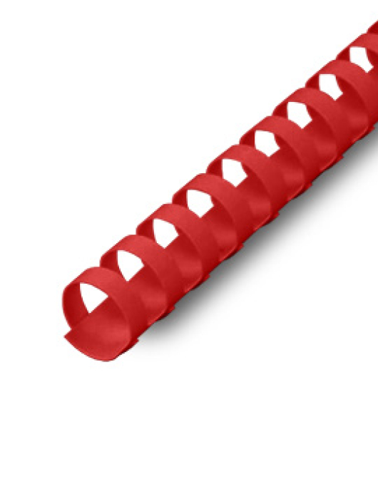 Argolas PVC Encadernar 12,5mm Vermelho 90 Folhas 100un