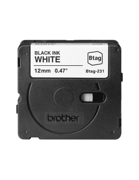 Fita Btag231 12mmx4mts Branco/Preto