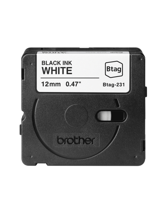 Fita Btag231 12mmx4mts Branco/Preto