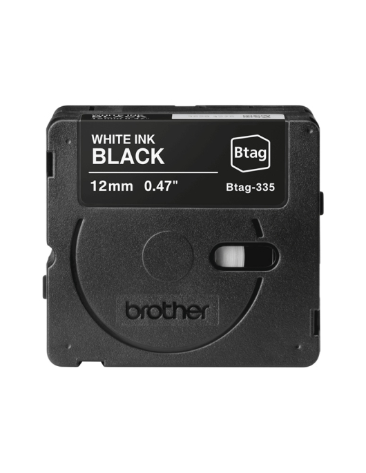 Fita Btag335 12mmx4mts Preto/Branco