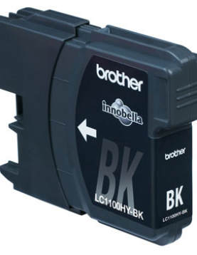 Tinteiro Brother LC1100HYBK Preto 19ml 900 Pág.