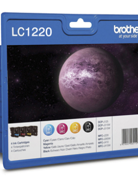 Pack Tinteiros Brother LC1220VALBP 4 Cores 300 Pág.
