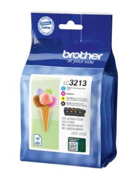Pack Tinteiros Brother LC3213VAL 4 Cores 400 Pág.