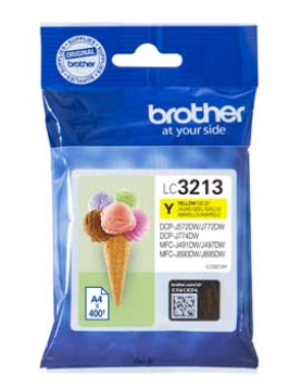 Tinteiro Brother LC3213Y Amarelo 400 Pág.
