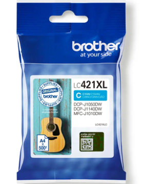 Tinteiro Brother LC421XLC Azul 500 Pág.
