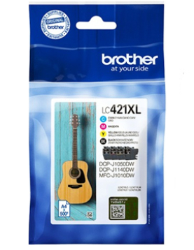 Pack Tinteiros Brother LC421XLVAL 4 Cores 500 Pág.
