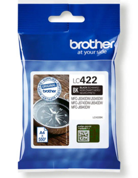Tinteiro Brother LC422BK Preto 550 Pág.