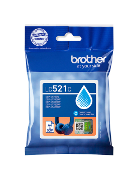 Tinteiro Brother LC521C Azul 500 Pág.