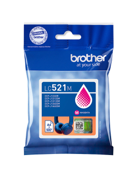 Tinteiro Brother LC521M Magenta 500 Pág.