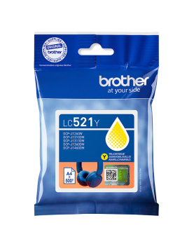 Tinteiro Brother LC521Y Amarelo 500 Pág.