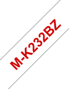 Fita Não Laminada 12mmx8mts Branco/Vermelho