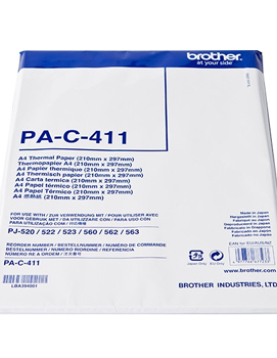 Papel Térmico A4 p/ Brother PJ622/623/662/663 Pack 100un