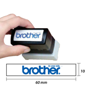 Carimbo 10x60mm Vermelho Brother PR1060R6P 6un