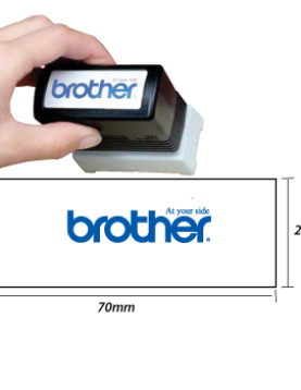 Carimbo 27x70mm Verde Brother PR2770G6 6un