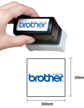 Carimbo 30x30mm Verde Brother PR3030G6P 6un