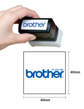 Carimbo 40x40mm Preto Brother PR4040B6P 6un
