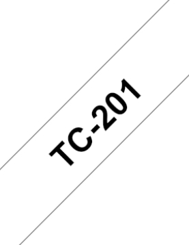Fita Laminada 12mmx7,7mts Branco/Preto