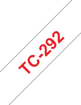 Fita Laminada 9mmx7,7mts Branco/Vermelho