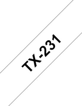 Fita Laminada 12mmx15mts Branco/Preto
