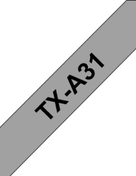 Fita Laminada 12mmx15mts Cinzento/Preto