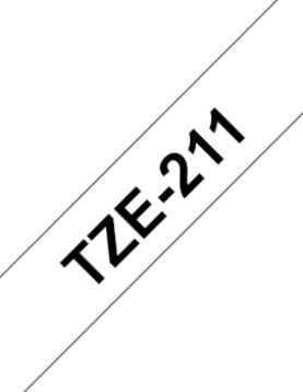 Fita Laminada 06mmx8mts Branco/Preto
