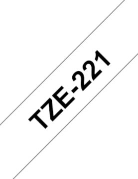 Fita Laminada 09mmx8mts Branco/Preto