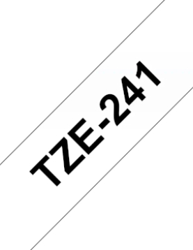 Fita Laminada 18mmx8mts Branco/Preto