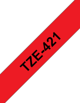 Fita Laminada 09mmx8mts Vermelho/Preto