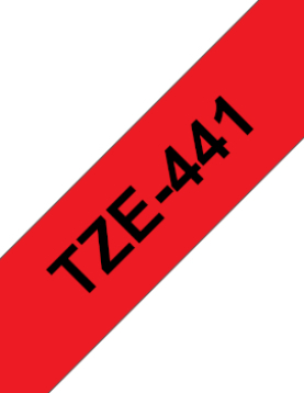 Fita Laminada 18mmx8mts Vermelho/Preto