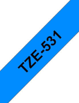 Fita Laminada 12mmx8mts Azul/Preto