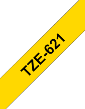 Fita Laminada 09mmx8mts Amarelo/Preto