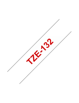 Fita Laminada 12mmx8mts Transparente/Vermelho