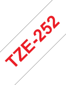 Fita Laminada 24mmx8mts Branco/Vermelho