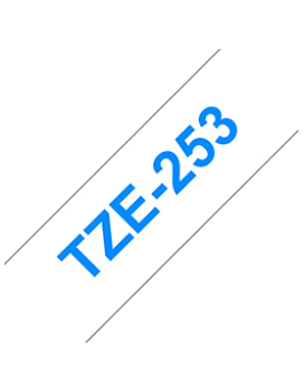 Fita Laminada 24mmx8mts Branco/Azul