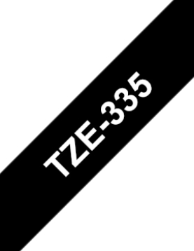 Fita Laminada 12mmx8mts Preto/Branco