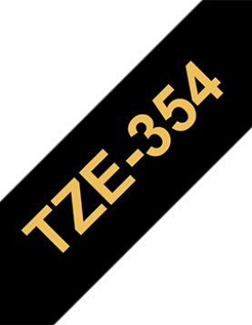 Fita Laminada 24mmx8mts Preto/Dourado