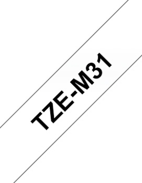 Fita Laminada 12mmx8mts Transparente/Preto