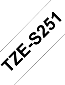 Fita Laminada SuperAdesiva 24mmx8mts Branco/Preto